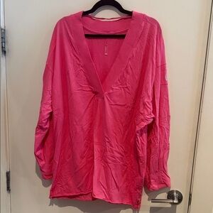 Free People Movement deep V tee